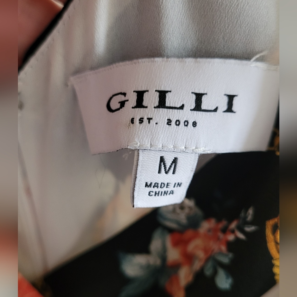 Gilli Equestrian Bridle Print Dress, Women's Medium. Black, white, gold, peach. - Picture 6 of 13